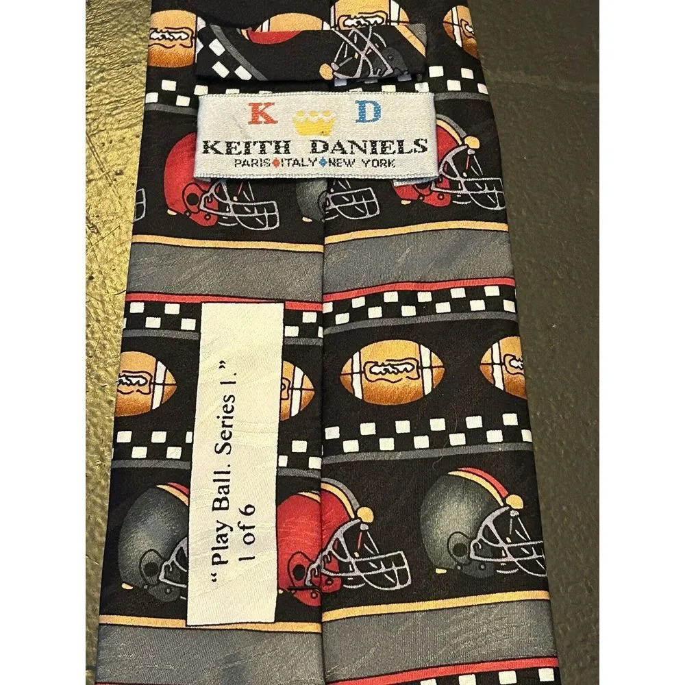 Keith Daniels Play Ball‎ Series Football Novelty Silk Necktie